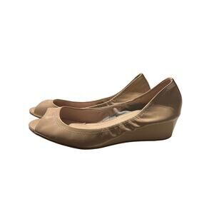 Tan Vince Camuto leather open toe heels size 9.5